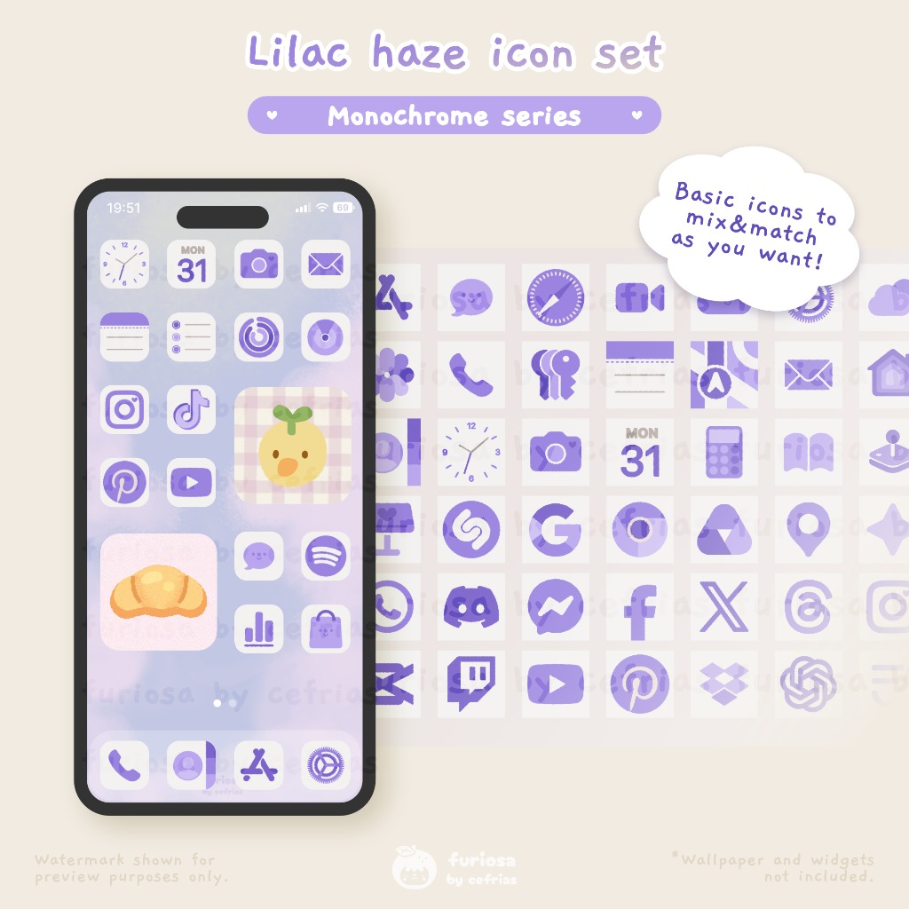 Lilac Haze Icon Set