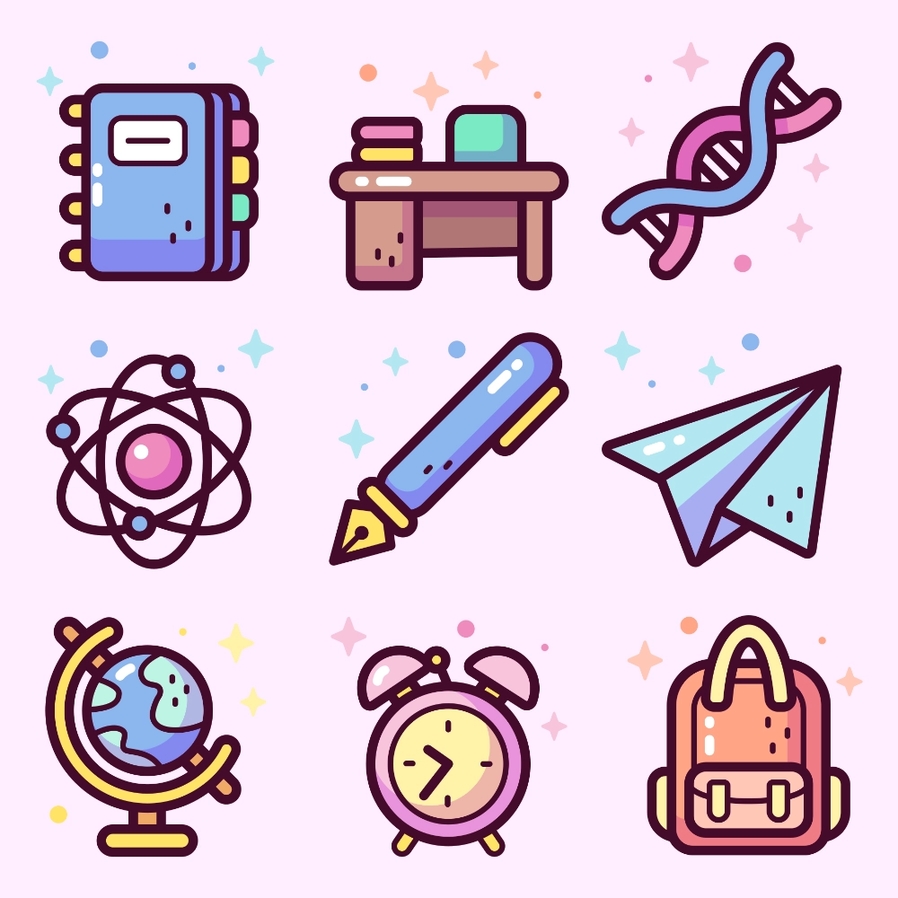 special candy education icons pack